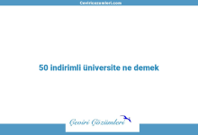 50 indirimli üniversite ne demek