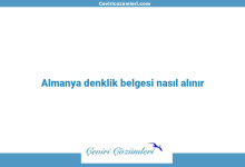 Almanya denklik belgesi nasıl alınır