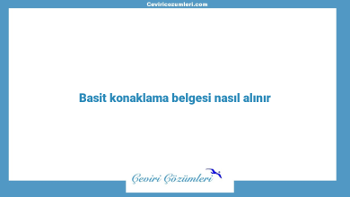 Basit konaklama belgesi nasıl alınır